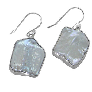Biwa drop earrings