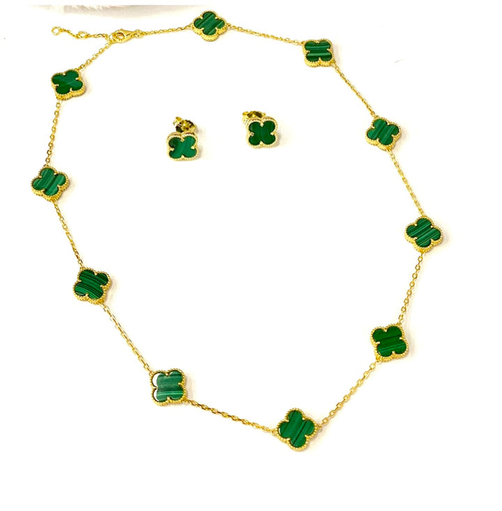 Malachite short necklace set